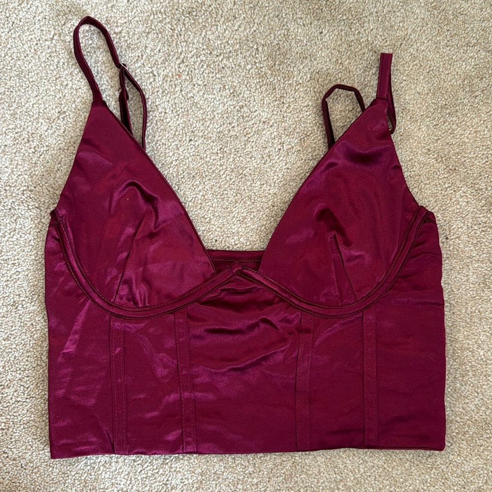 Red crop top